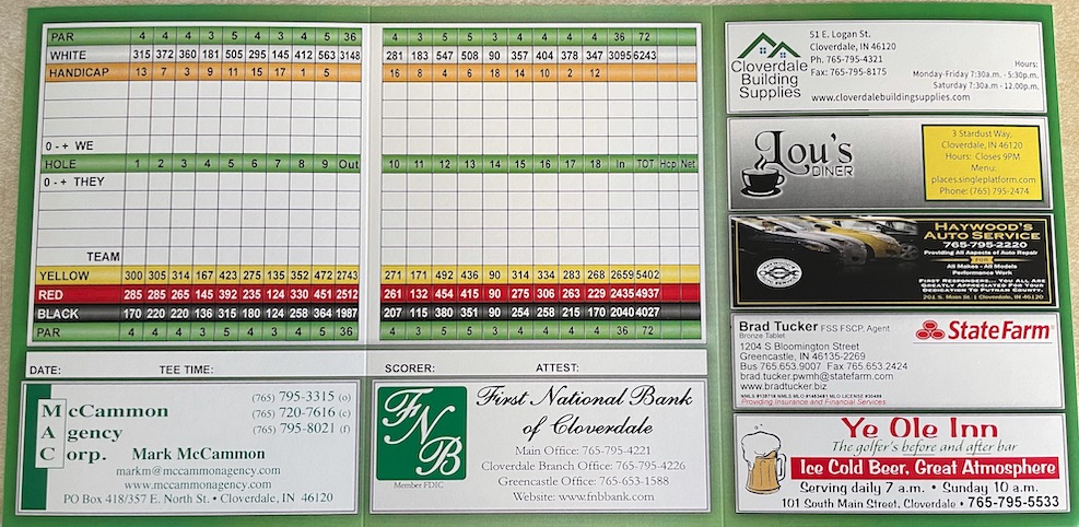 Course Layout Clover Meadows Golf Course Course Layout Clover Meadows Golf Course