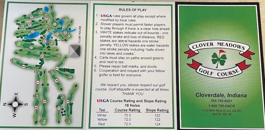 Course Layout Clover Meadows Golf Course Course Layout Clover Meadows Golf Course